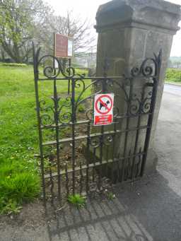 Gate at St Cuthbert's Church 2016